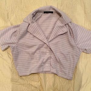 Pink, White, Blue Vivienne Button Top Brandy Meville